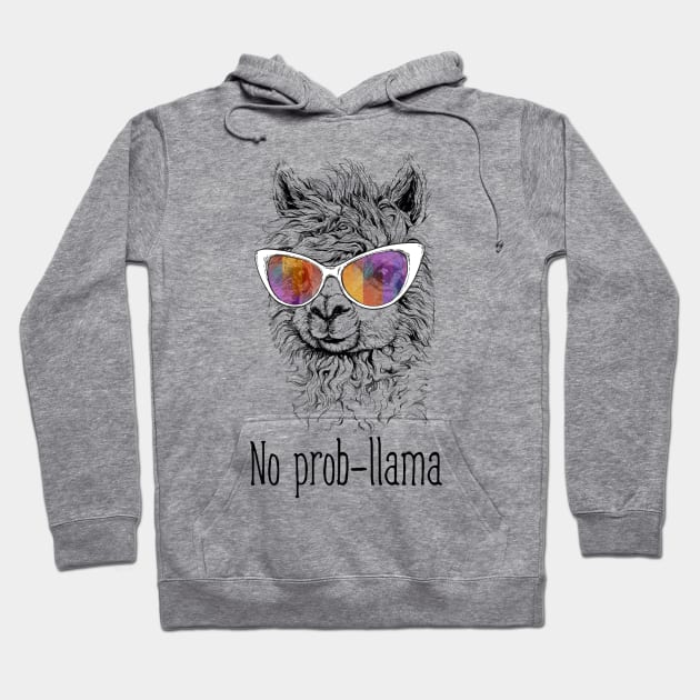 No Prob Llama Hoodie by LotusTee